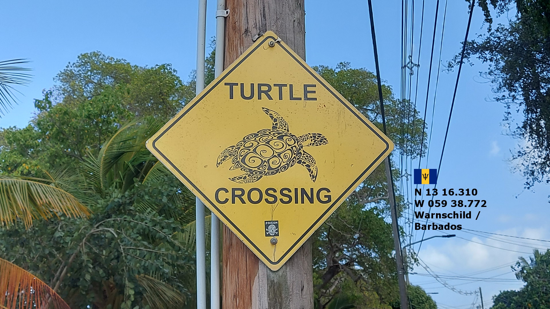 Warnschild, Barbados